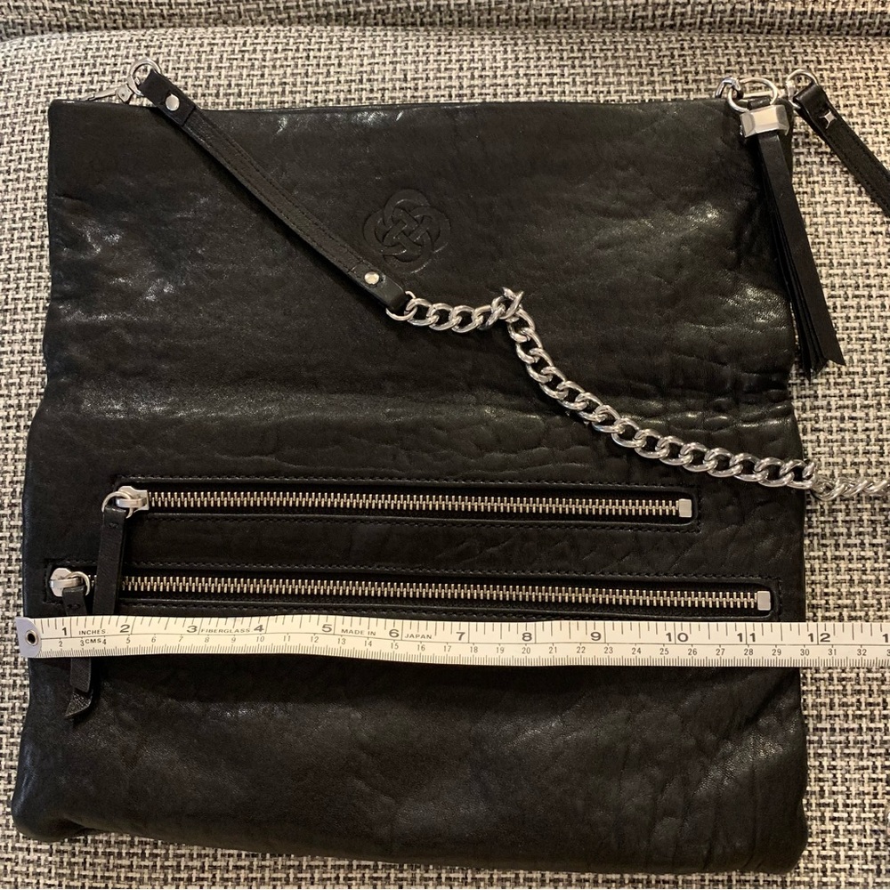 STELLA & DOT 3 IN 1 BLACK LEATHER BAG